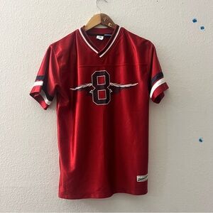 Red Athletic Jersey with Number 8 and White Trim
